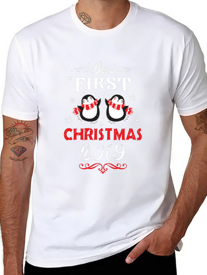 First Christmas Penguins Matching Holiday T-Shirt