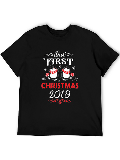 First Christmas Penguins Matching Holiday T-Shirt
