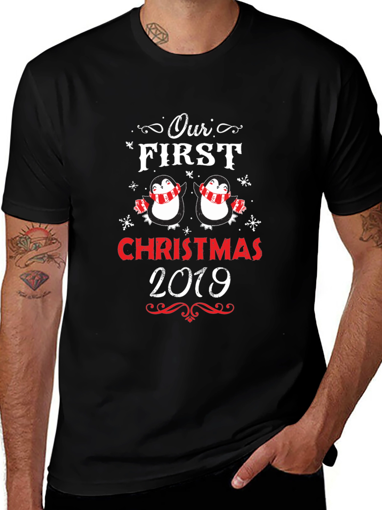First Christmas Penguins Matching Holiday T-Shirt
