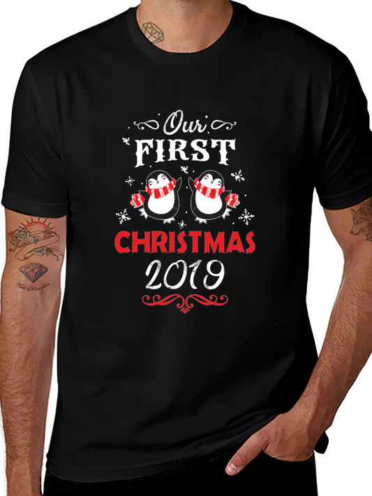 First Christmas Penguins Matching Holiday T-Shirt