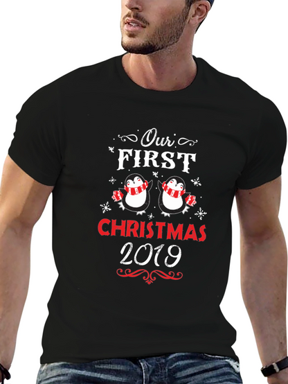 First Christmas Penguins Matching Holiday T-Shirt