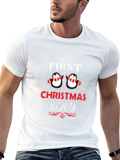First Christmas Penguins Matching Holiday T-Shirt