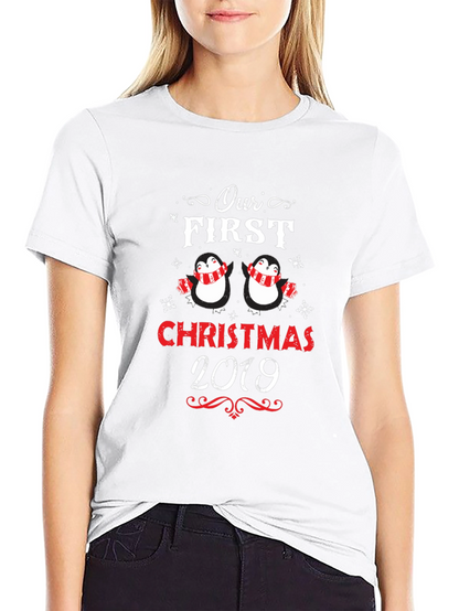 First Christmas Penguins Matching Holiday T-Shirt