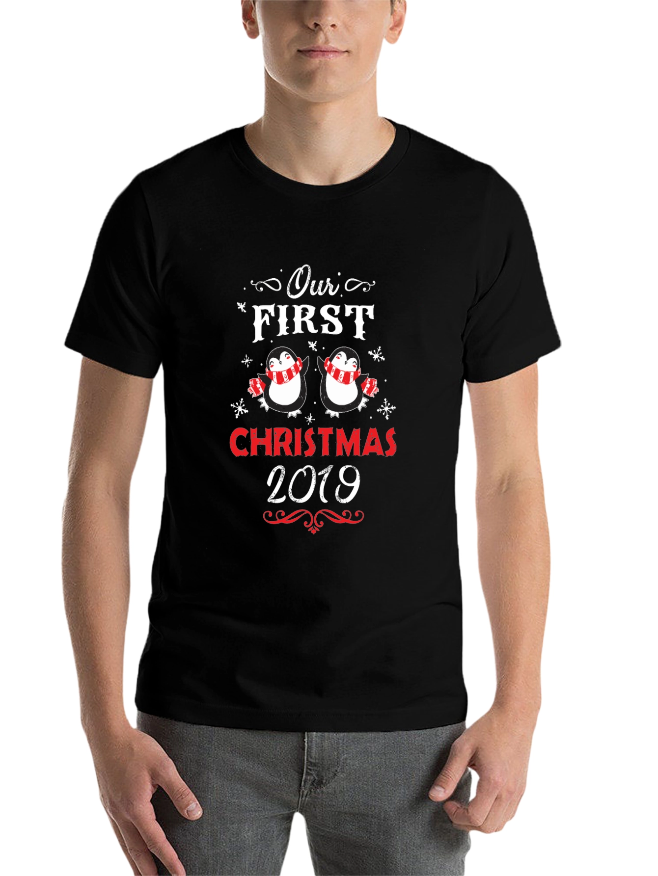 First Christmas Penguins Matching Holiday T-Shirt