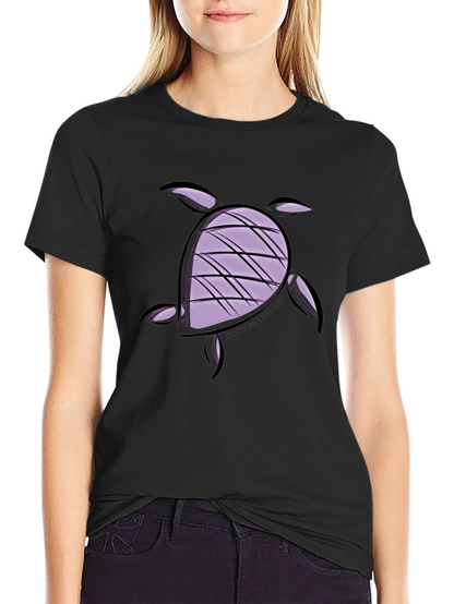 Turtle Graphic Tee - Black Casual Comfort