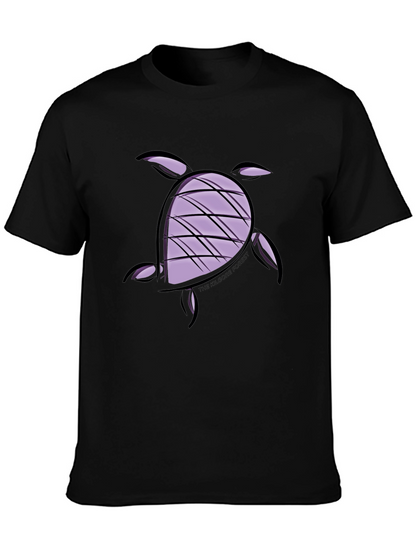 Turtle Graphic Tee - Black Casual Comfort