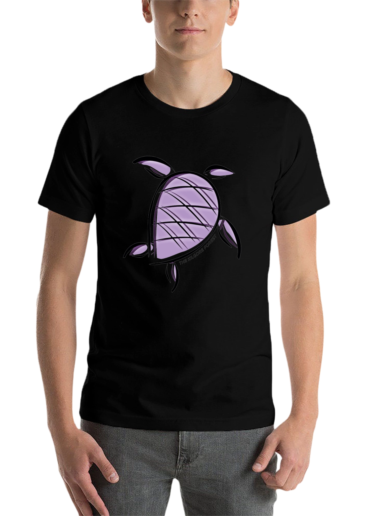 Turtle Graphic Tee - Black Casual Comfort