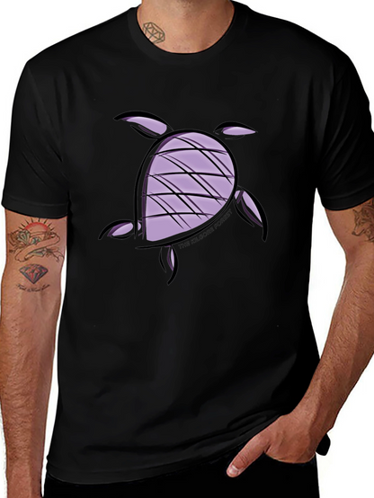 Turtle Graphic Tee - Black Casual Comfort