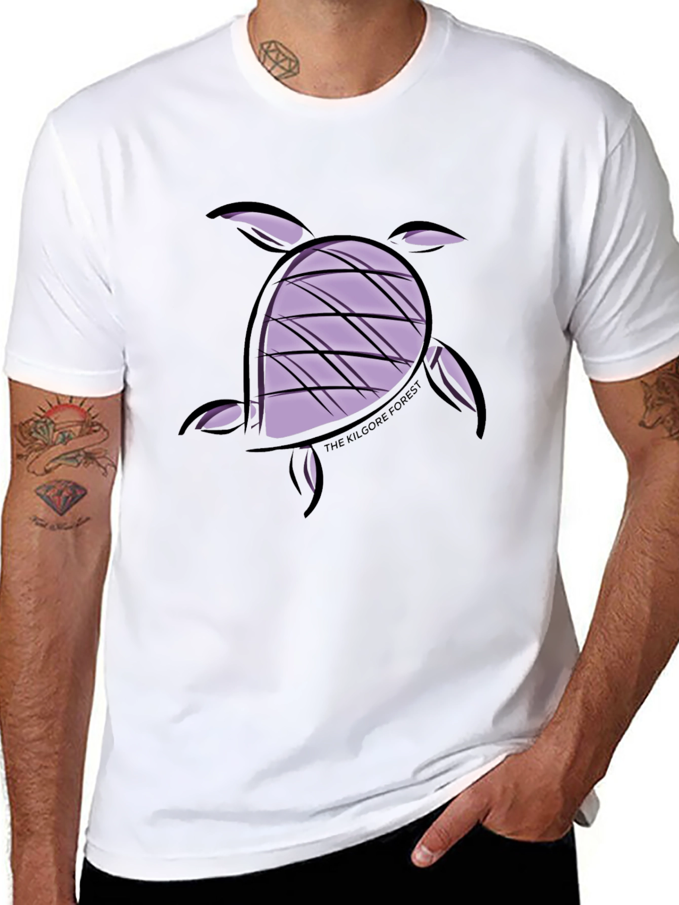 Turtle Graphic Tee - Black Casual Comfort