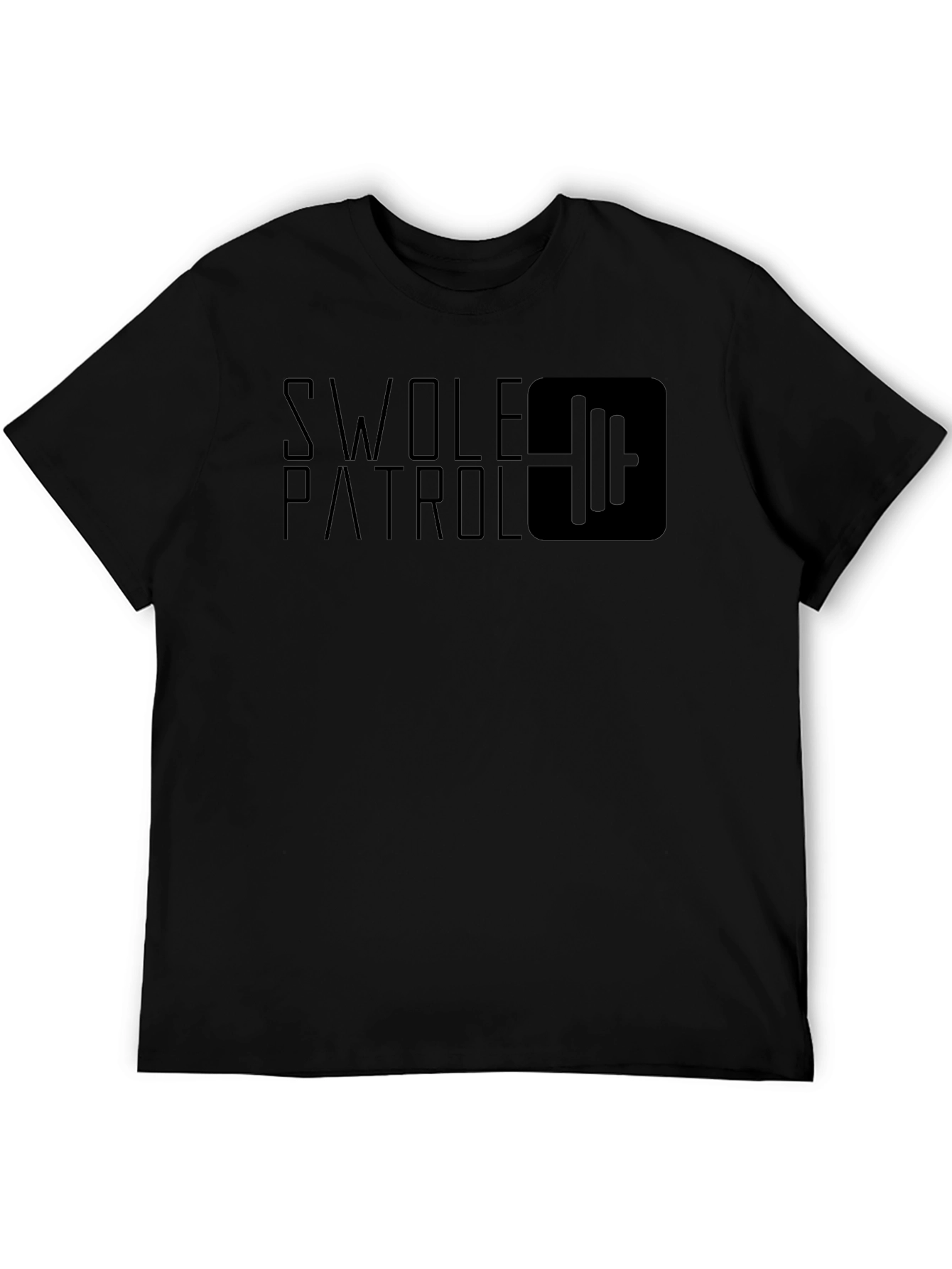 Swolle Patrol Black T-Shirt - Gym & Fitness
