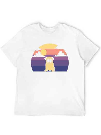 Pug Sunset Graphic T-Shirt