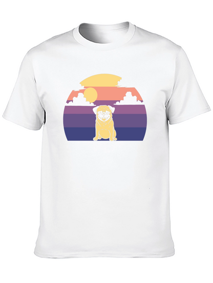 Pug Sunset Graphic T-Shirt