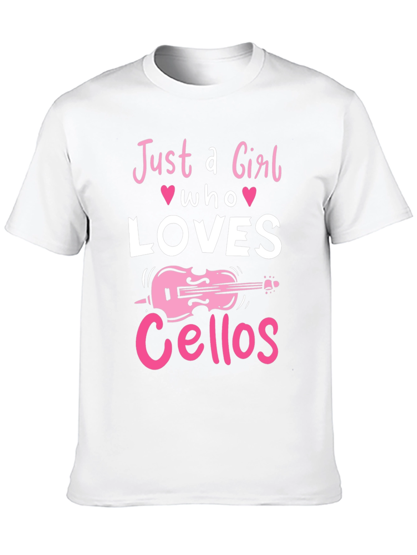 Just a Girl Who Loves Cellos Black T-Shirt