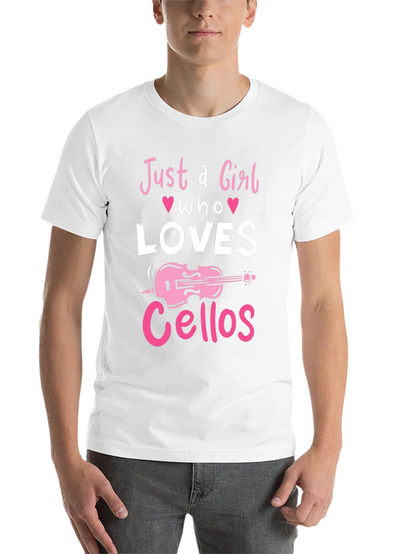 Just a Girl Who Loves Cellos Black T-Shirt