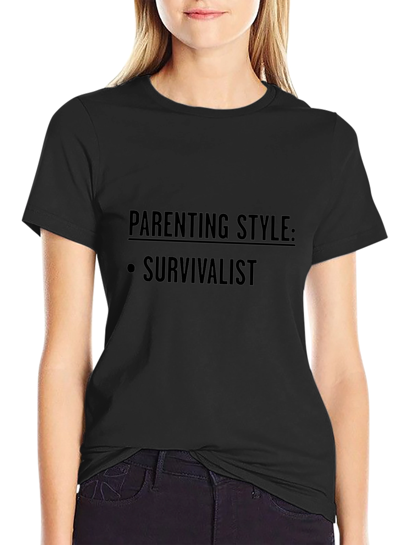 Parenting Style: Survivalist - Black T-Shirt