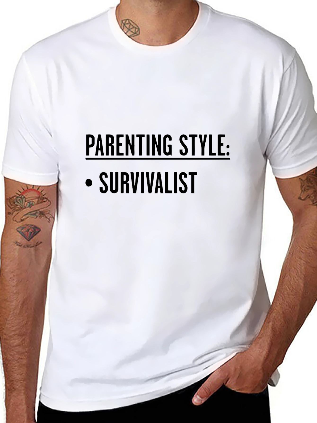 Parenting Style: Survivalist - Black T-Shirt
