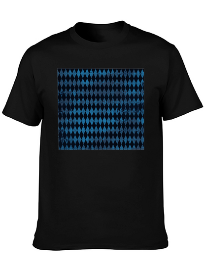 Diamond Pattern Black T-Shirt