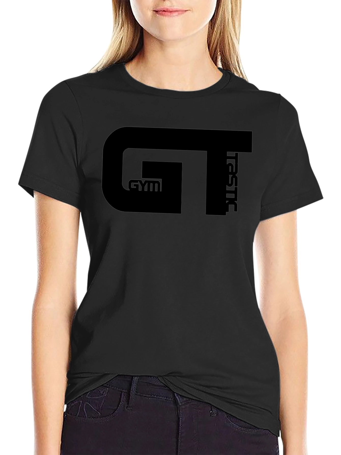 GT Gym T-Shirt - Black Cotton Fitness Tee