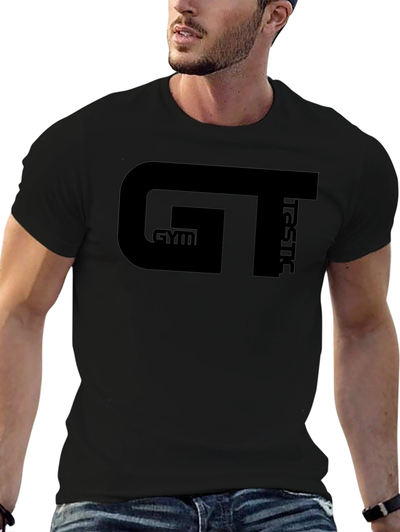 GT Gym T-Shirt - Black Cotton Fitness Tee