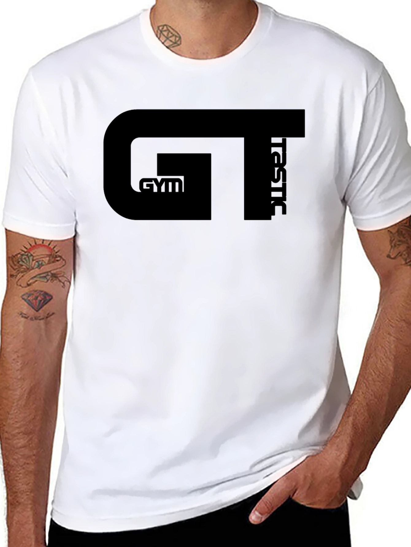 GT Gym T-Shirt - Black Cotton Fitness Tee