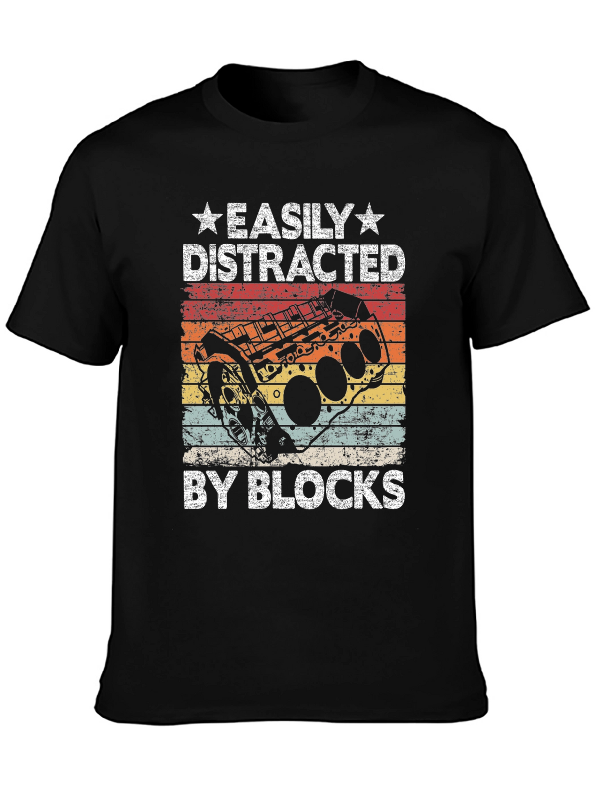 Easily Distracted By Blocks T-Shirt - Mechanic