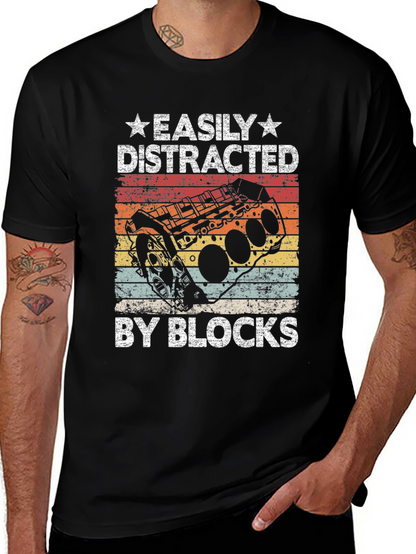 Easily Distracted By Blocks T-Shirt - Mechanic