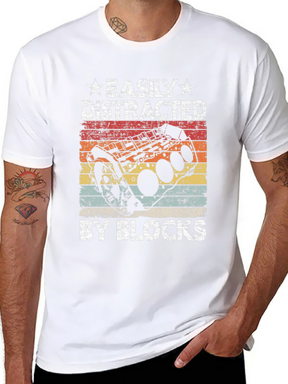 Easily Distracted By Blocks T-Shirt - Mechanic