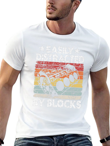 Easily Distracted By Blocks T-Shirt - Mechanic