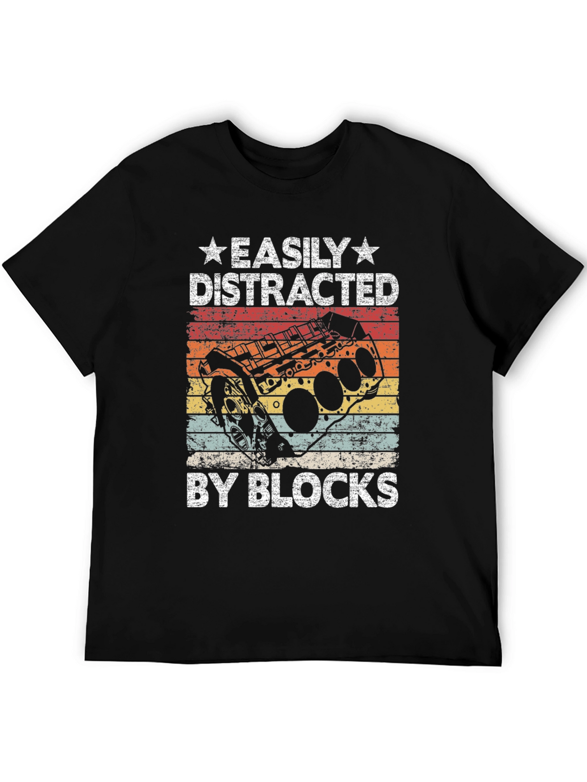 Easily Distracted By Blocks T-Shirt - Mechanic