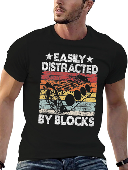 Easily Distracted By Blocks T-Shirt - Mechanic
