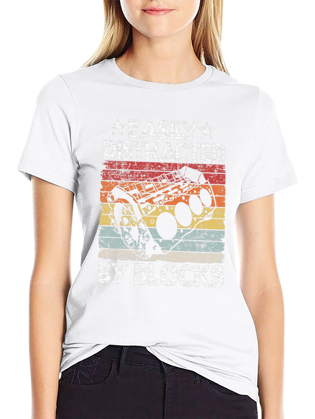 Easily Distracted By Blocks T-Shirt - Mechanic
