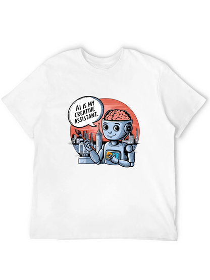 AI Creative Assistant T-Shirt - Modern Robot Artist Tee