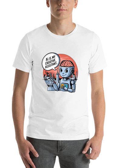 AI Creative Assistant T-Shirt - Modern Robot Artist Tee