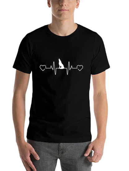 Wolf Heartbeat T-Shirt - Black