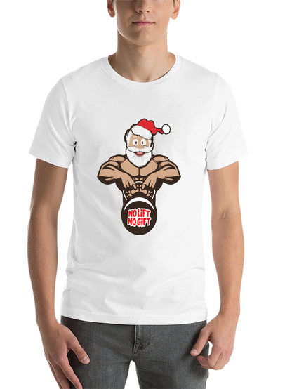 No Lift No Gift Santa Black T-Shirt