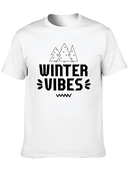 Winter Vibes Black T-Shirt