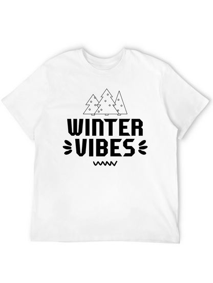 Winter Vibes Black T-Shirt