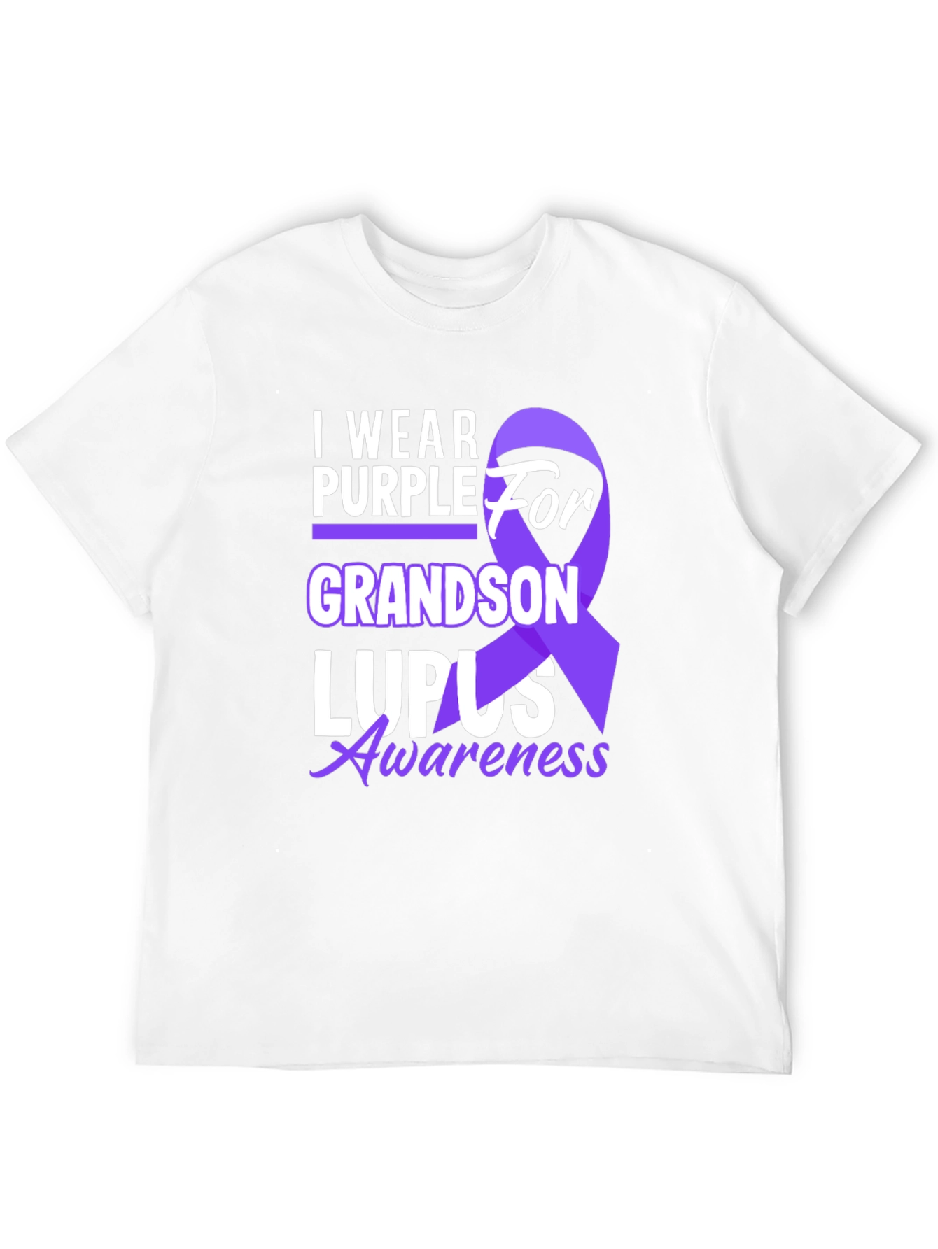 Purple Lupus Awareness Grandson T-Shirt