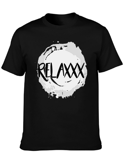 Relaxxx Black T-Shirt - Casual Graphic Tee