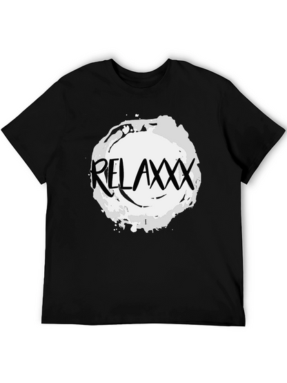 Relaxxx Black T-Shirt - Casual Graphic Tee