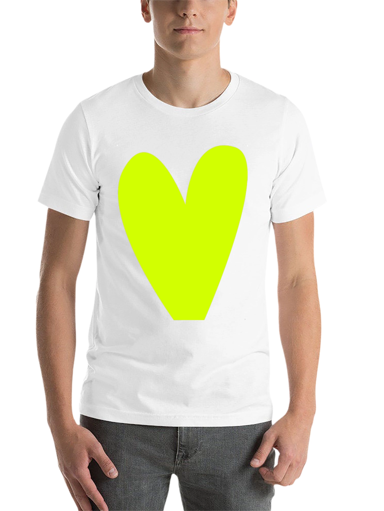Bold Heart Graphic Tee - Black Cotton Casual Shirt