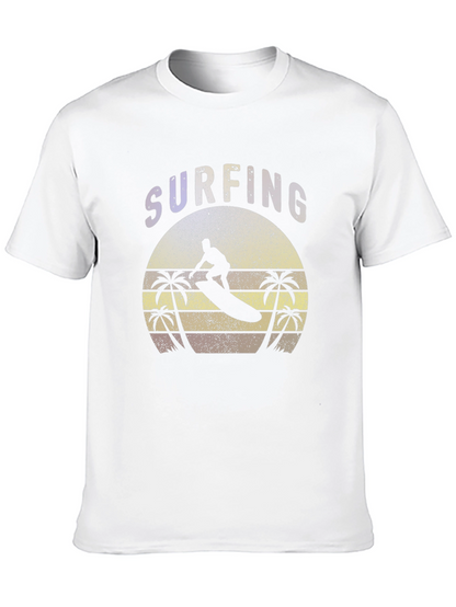 Surfing Graphic Tee - Retro Style