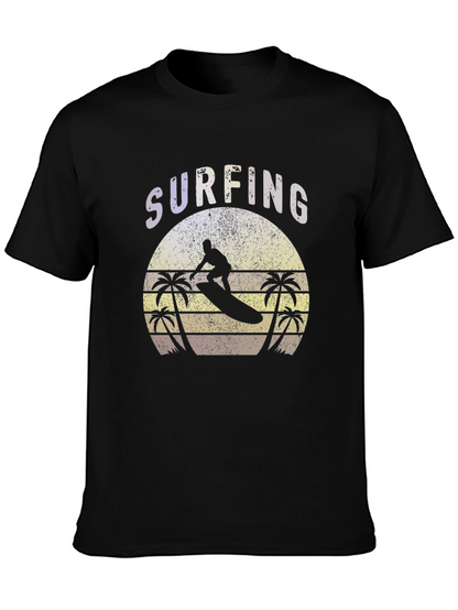 Surfing Graphic Tee - Retro Style