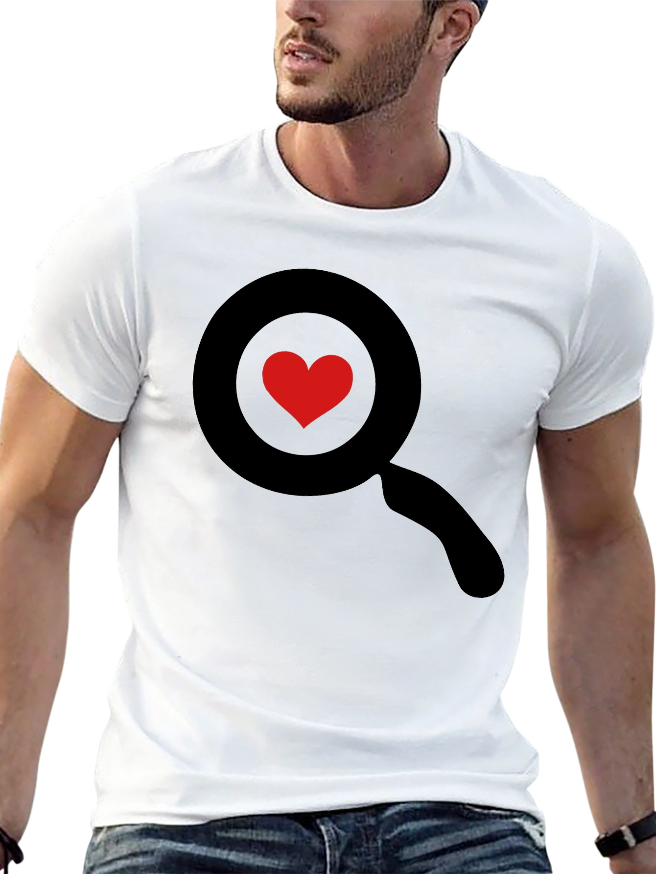 Heart Search Black T-Shirt