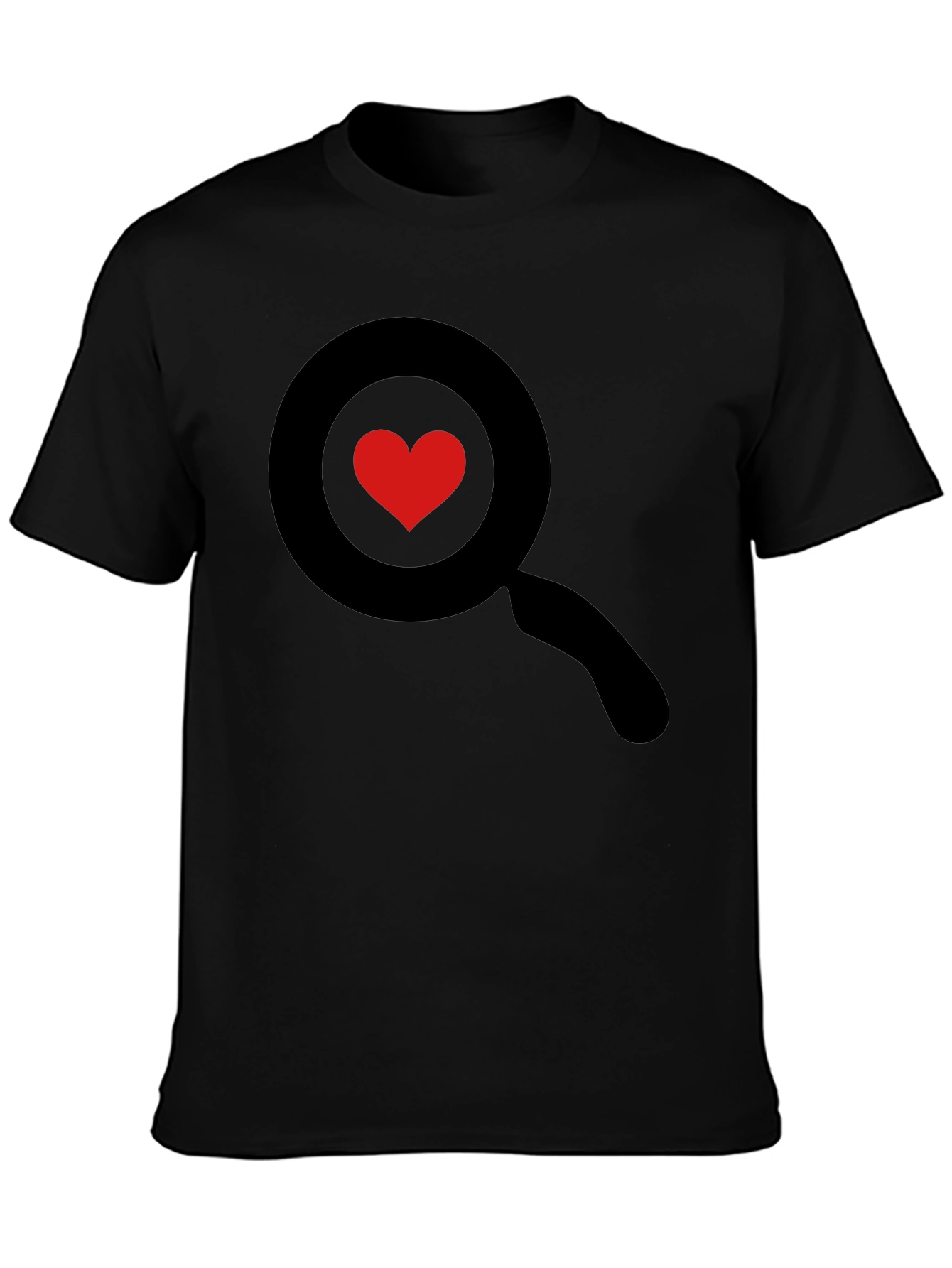 Heart Search Black T-Shirt