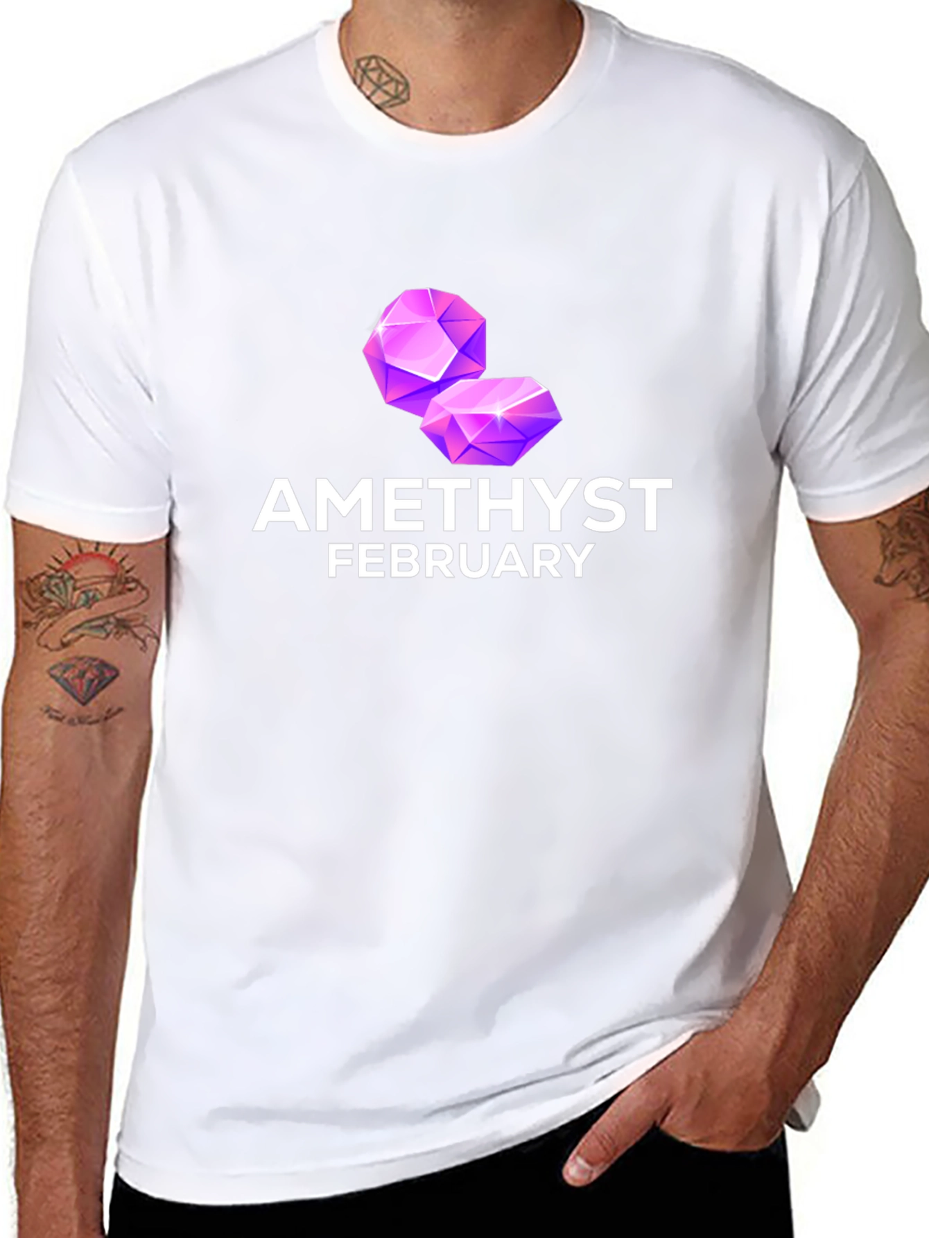 Amethyst February Birthstone T-Shirt