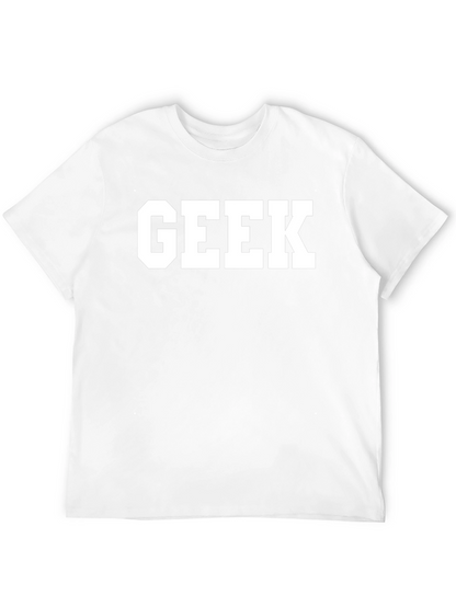 Geek Bold Print Black T-Shirt