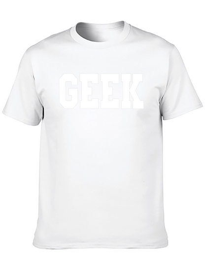 Geek Bold Print Black T-Shirt