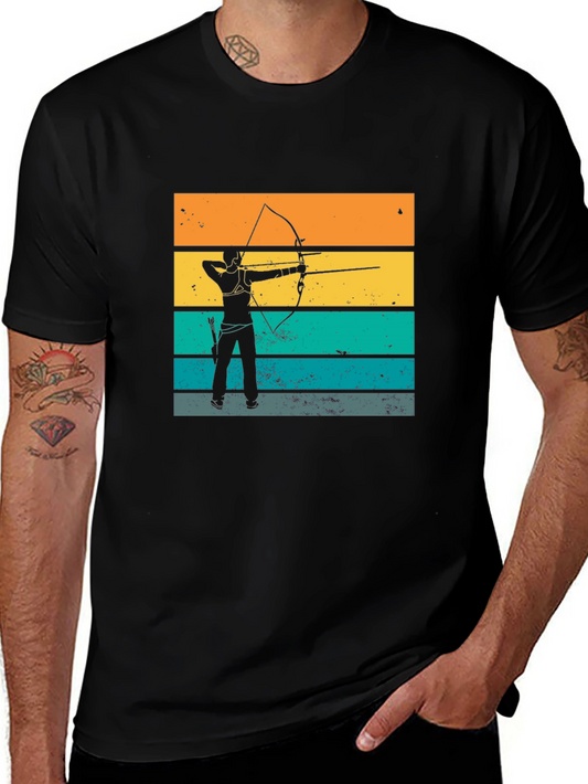 Archery Silhouette T-Shirt - Vintage Style