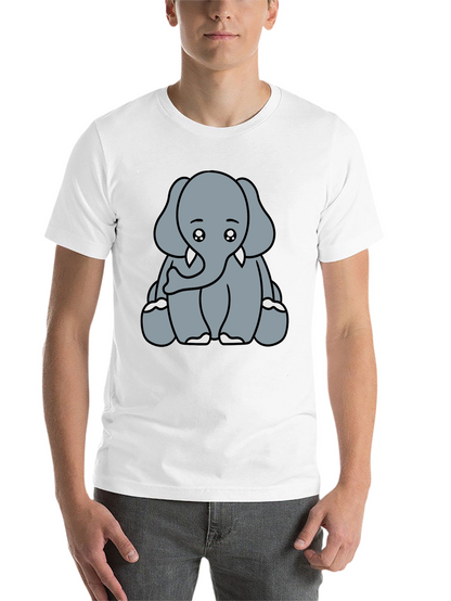 Cute Elephant Graphic Tee - Soft Cotton Blend